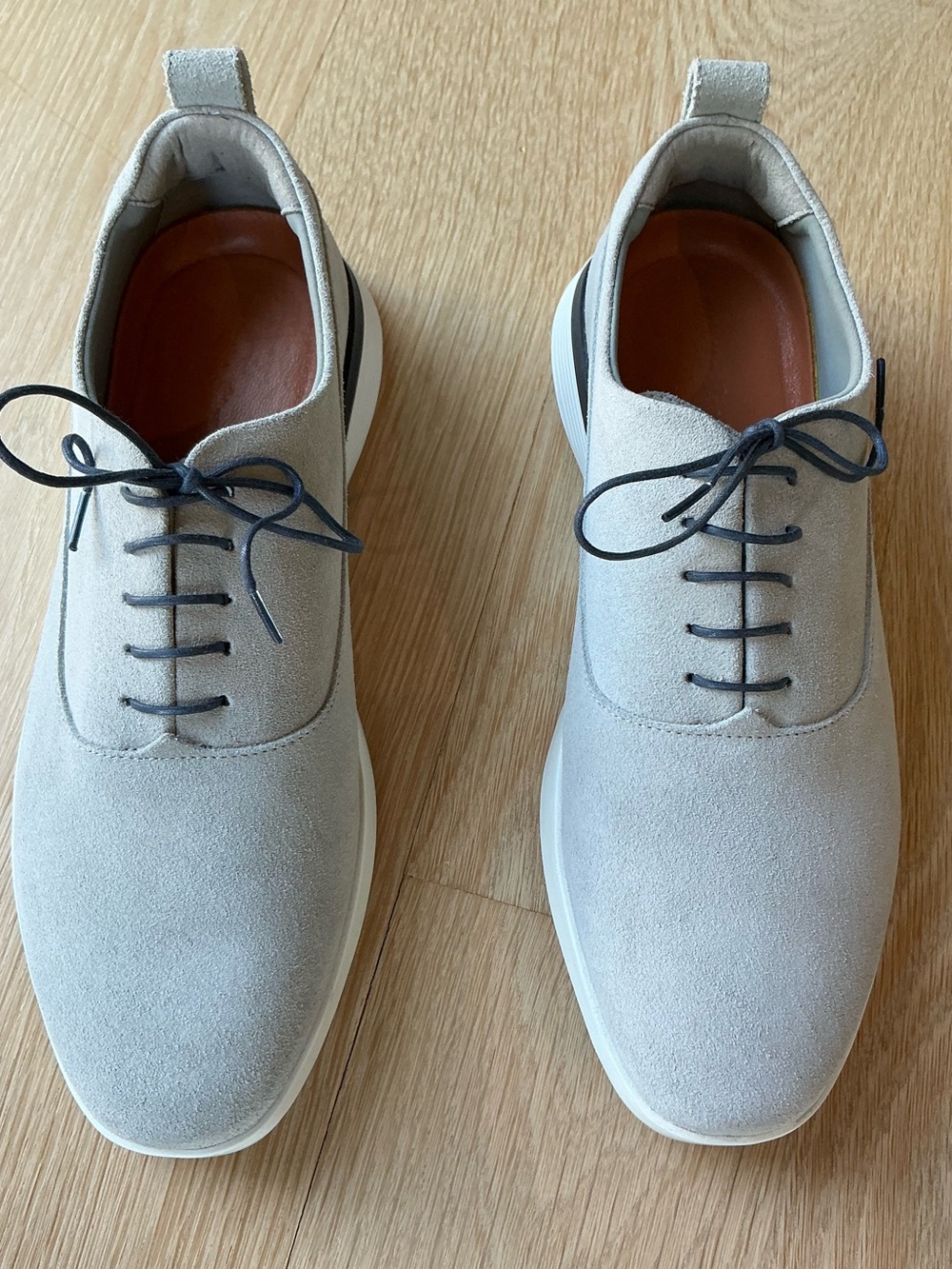 Wolf & Shepherd Crossover Longwing Men’s Gray Suede Oxford Lace Shoe Size 9.5